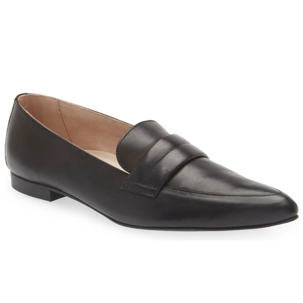 Paul Green Black Leather  Nori Flat Loafer size 6 (3.5)